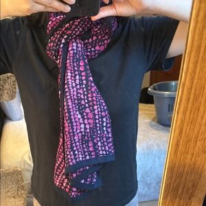 Pink and Black Patterned Scarf, made by the limited